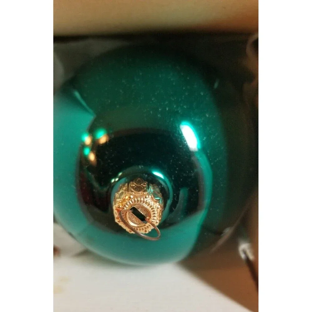 Glass Holiday Ornaments West Germany Original Box Approx. 3